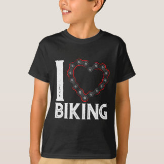 Mountainbike fietsen fiets Ik hou van fietsen  T-shirt