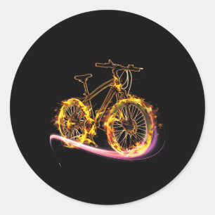 Mountainbike Fietsen Sport Cool Vlam Fietsshirt Ronde Sticker