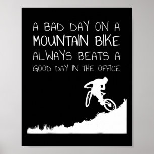 Mountainbike-fietsvest en fiets T-shirt Poster