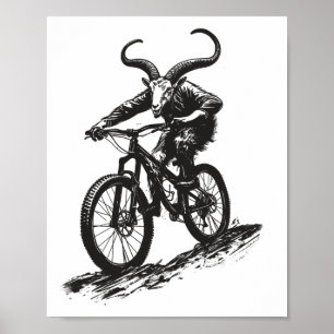 Mountainbike Geit Mtb Enduro Wielrenner Downhill F Poster
