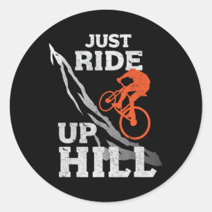 Mountainbike - gewoon rijden Mtb bergop fietsen be Ronde Sticker