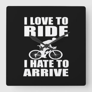Mountainbike Humor - Wielren Quote - Grappige Fiet Vierkante Klok