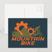 Mountainbike mountainbike feestdagenkaart (Voorkant / Achterkant)