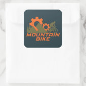 Mountainbike mountainbike vierkante sticker (Tas)