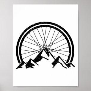 Mountainbike Mtb Downhill Fietsen Wielrenner Poster