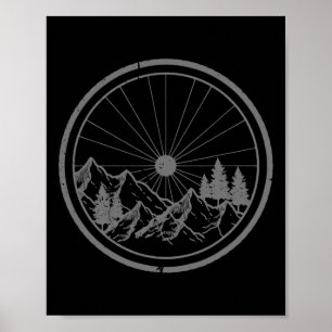 Mountainbike Mtb Fietsen Downhill Fietser Biker Gi Poster