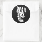 Mountainbike MTB-rijder Ronde Sticker (Tas)