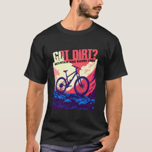 Mountainbike rijders bemanning MTB fietsen liefheb T-shirt