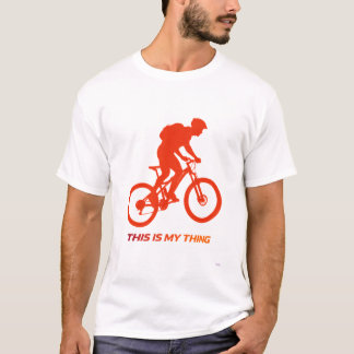 Mountainbike Silhouet Actie Lifestyle Design T-shirt
