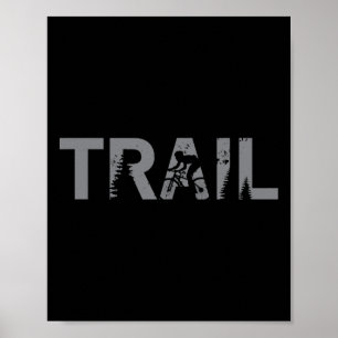 Mountainbike Trail Rijden Mountainbiken Mtb Fiets Poster