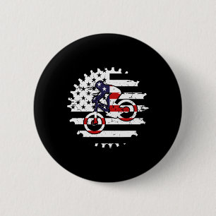 Mountainbike Usa Vlag Mtb Downhill Fietsen Voor Vr Ronde Button 5,7 Cm