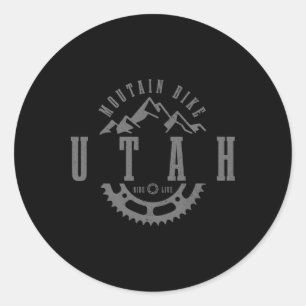 Mountainbike Utah Moab Mtb Downhill Fietsen Vintag Ronde Sticker