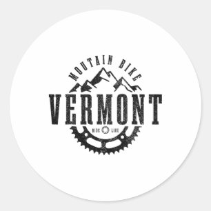Mountainbike Vermont Mtb Downhill Fietsen Vintage Ronde Sticker