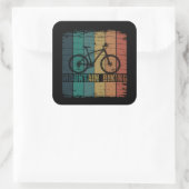 Mountainbike Vierkante Sticker (Tas)