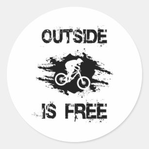 mountainbike-wandeling MTB fietsenwiel-cadeauidee Ronde Sticker