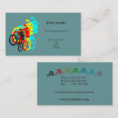 Mountainbike wheelie visitekaartje (Voorkant / Achterkant)