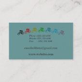 Mountainbike wheelie visitekaartje (Achterkant)