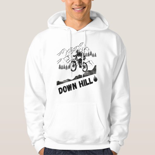 Mountainbiken bergafwaarts hoodie (Voorkant)