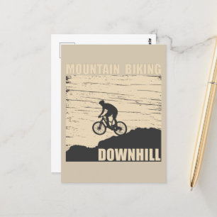 Mountainbiken Downhill Briefkaart