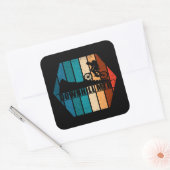 Mountainbiken Downhill mtb Vierkante Sticker (Envelop)