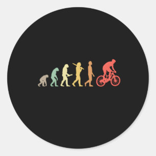 Mountainbiken evolutie voor mountainbikers ronde sticker
