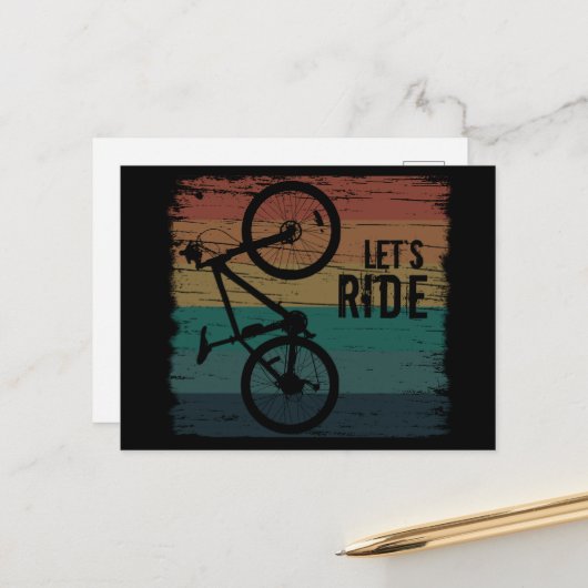 Mountainbiken  feestdagenkaart (Voorkant / Achterkant in situ)