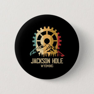 Mountainbiken Jackson Hole Wyoming Ronde Button 5,7 Cm