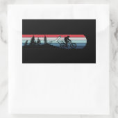 Mountainbiken liefhebber rechthoekige sticker (Tas)