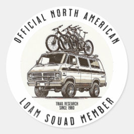 Mountainbiken "Officieel Leam Squad Lid" Ronde Sticker
