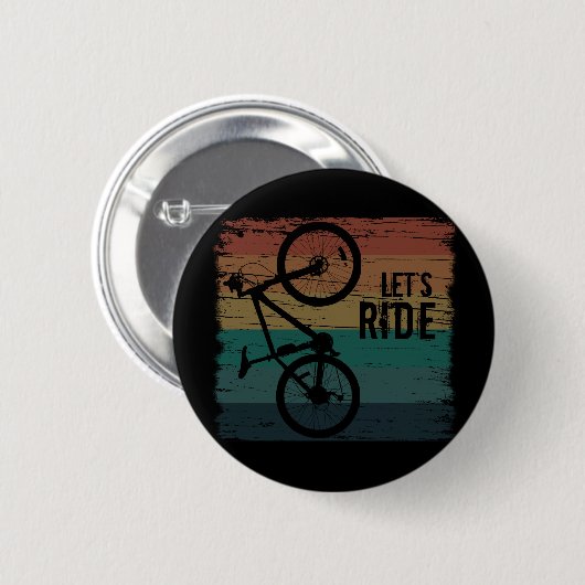 Mountainbiken  ronde button 5,7 cm (Voorkant /achterkant)