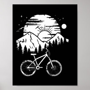 Mountainbiken Tekening Mtb Fietsen Poster