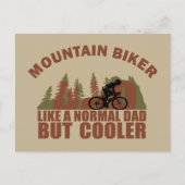 Mountainbiken vader feestdagenkaart (Voorkant)