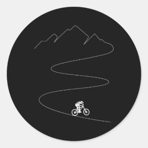 Mountainbiken - Wielrenner Fietser Fiets Single Tr Ronde Sticker