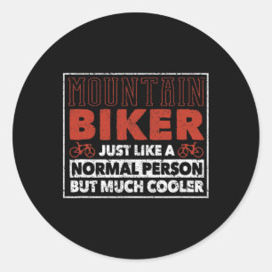 Mountainbiker Definitie Grappige Fiets Mtb Downhi Ronde Sticker