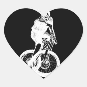 mountainbiker MTB BMX CYCLIST Hart Sticker