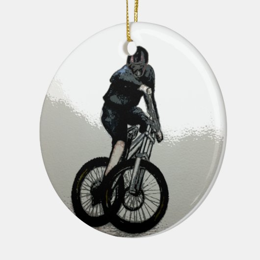 mountainbiker MTB BMX CYCLIST Keramisch Ornament (Links)
