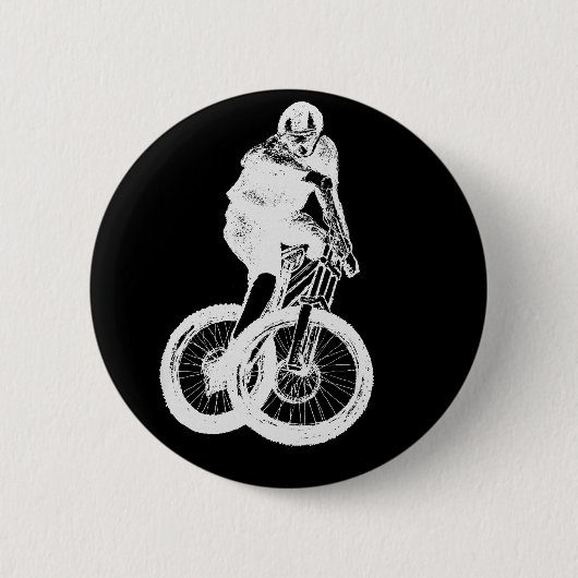 mountainbiker MTB BMX CYCLIST Ronde Button 5,7 Cm (Voorkant)