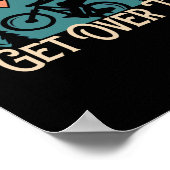 mountainbikes fietsen zijn een heuveltje poster (Hoek)