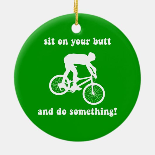 mountainbiking keramisch ornament (Achterkant)