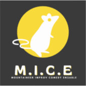 Mountaineer Improv Comedy Ensemble Vinyl Sticker (Voorkant)