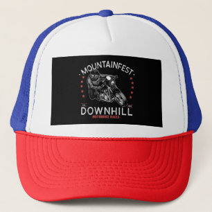 Mountainfest Afdaling Motorfiets Race Grafisch Mot Trucker Pet
