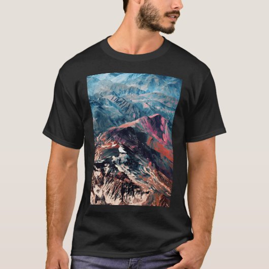 Mountains 2 Baseball  Sleeve T-shirt (Voorkant)