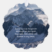 Mountains Alpine Memorial Keepsake Ornament Kaart (Achterkant)