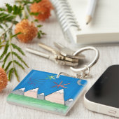 Mountains and Fireworks Keychain (Voorkant Rechts)