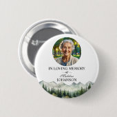 Mountains and Trees Celebration Of Life Keepsake Ronde Button 5,7 Cm (Voorkant /achterkant)