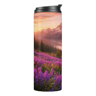 Mountains and Wildflowers - 16 oz Thermal Tumbler Thermosbeker