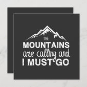Mountains Are Calling And I Must Go Kaart (Voorkant / Achterkant)