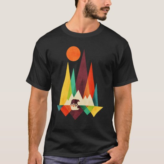 Mountains Beer Sun Abstract T-shirt (Voorkant)