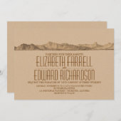 Mountains bruiloft kaart (Voorkant / Achterkant)