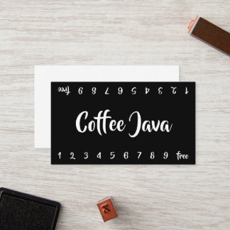 Mountains Double Number Loyalty Coffee Punch-Card